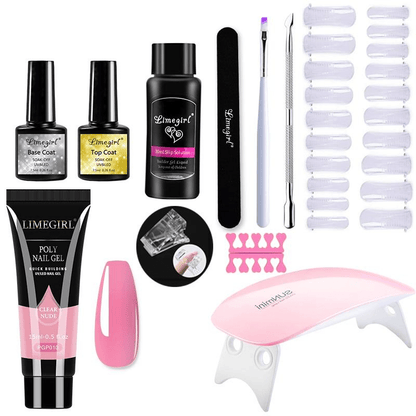 Kit completo per allungamento unghie con lampada UV per manicure a casa