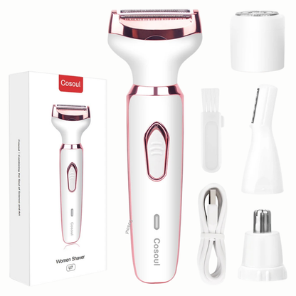 Rasoio Elettrico 4 in 1 con Pettine e Tagliacapelli