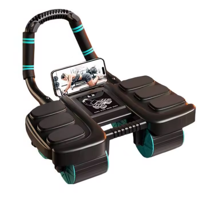 Ruota Addominale con Rotelle e Rimbalzo Automatico