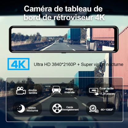 Specchietto Retrovisore con Telecamera 4K Integrata GPS e Registrazione
