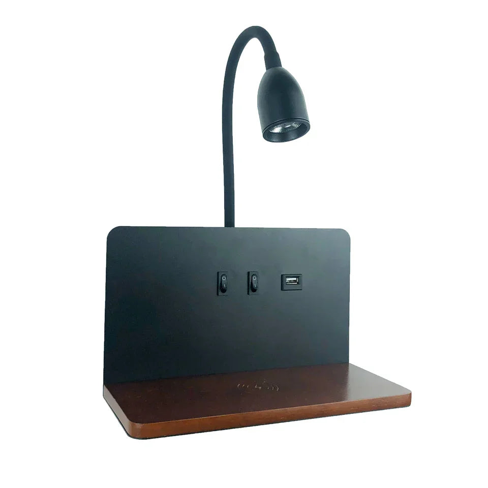 Lampada da parete LED con presa USB