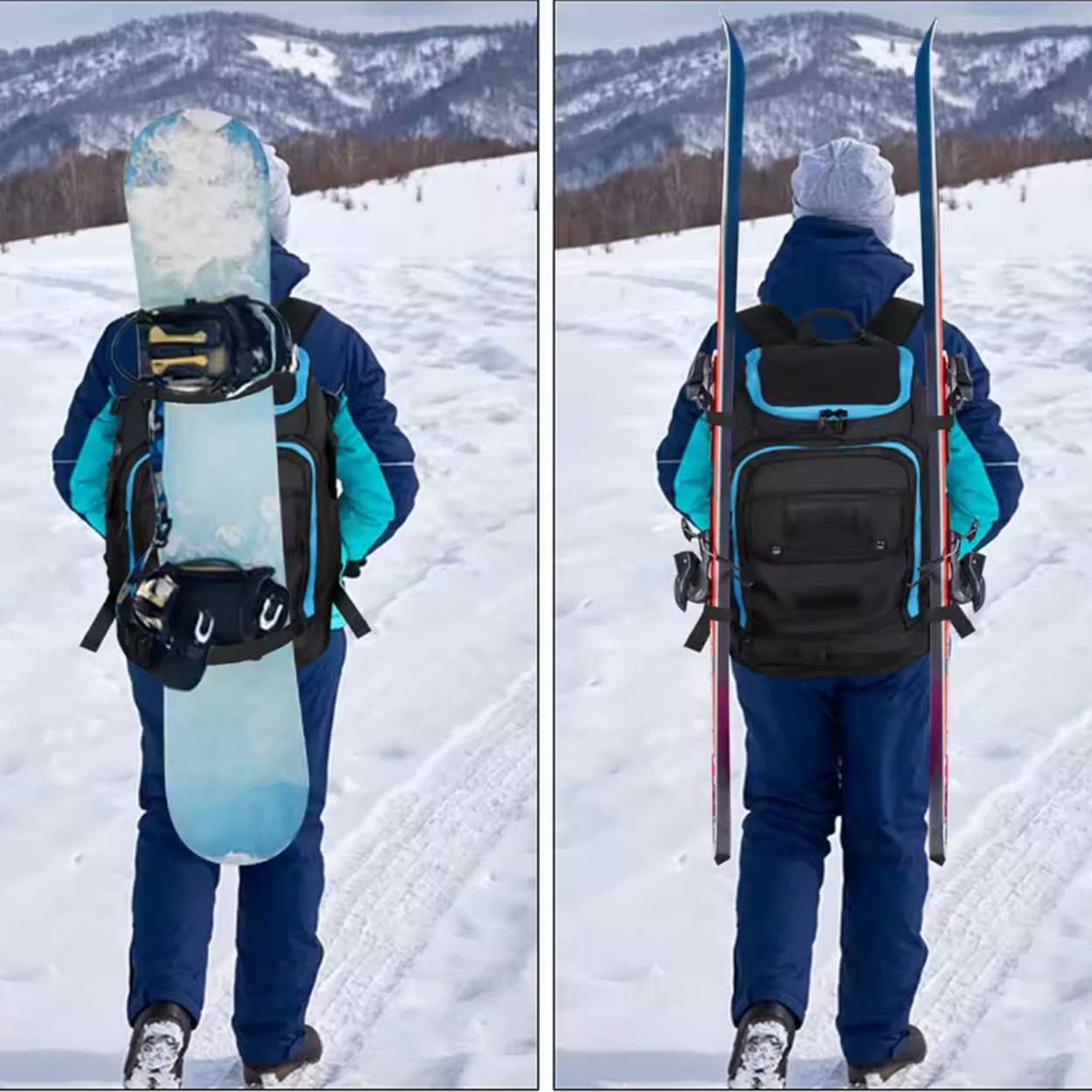 Zaino da Sci 50L Impermeabile per Piste Neve