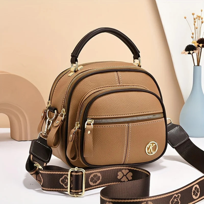 Borsa a Mano Elegante da Donna in Pelle con Tracolla