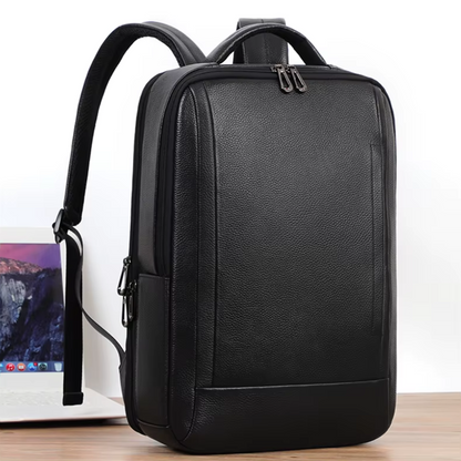 Zaino in Pelle Retrò per Computer con Porta USB