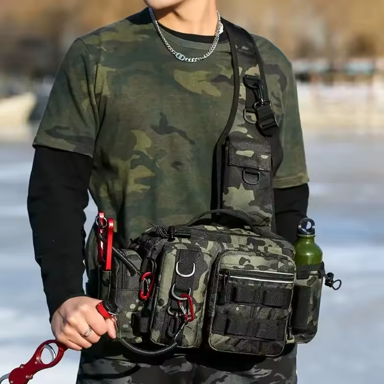 Borsa da Pesca Resistente 600D Polivalente