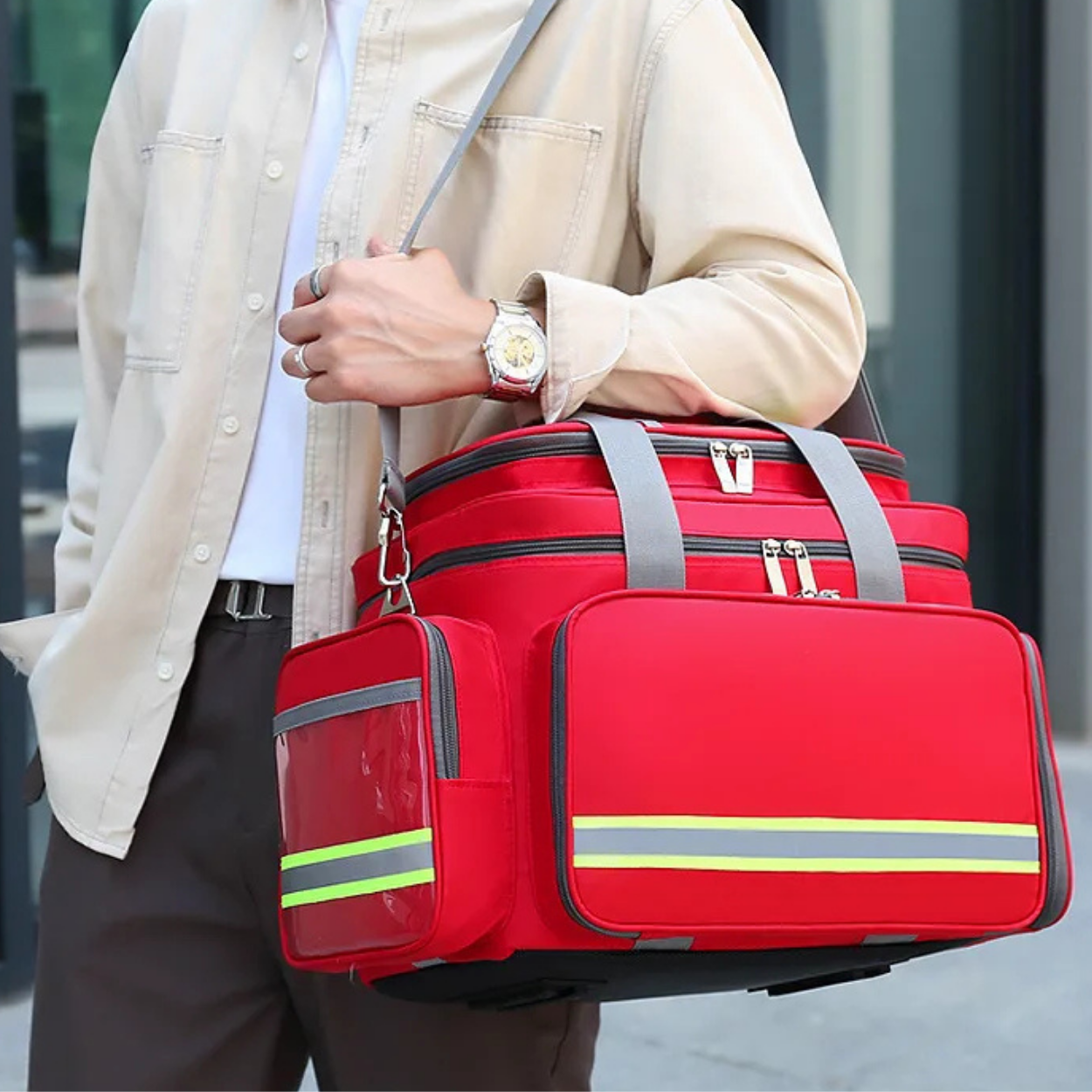 Borsa di Primo Soccorso Medica Impermeabile ad Alta Capacità
