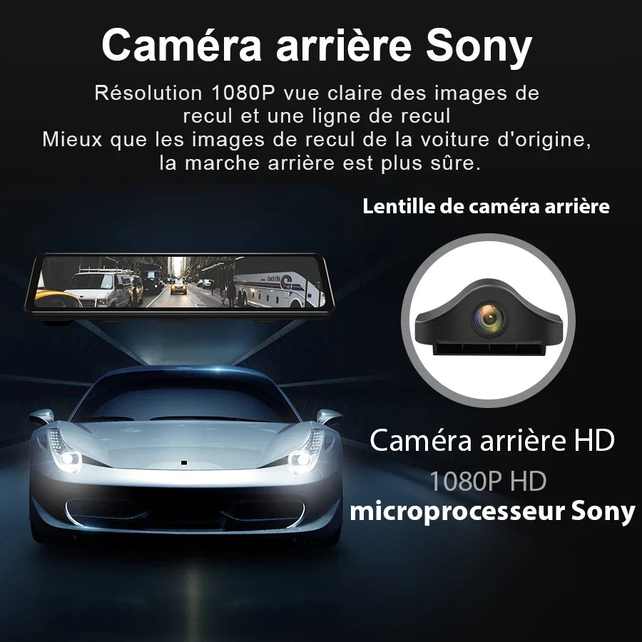 Specchietto Retrovisore con Telecamera 4K Integrata GPS e Registrazione