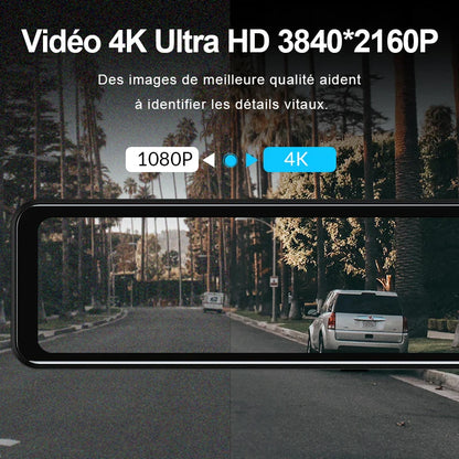 Specchietto Retrovisore con Telecamera 4K Integrata GPS e Registrazione