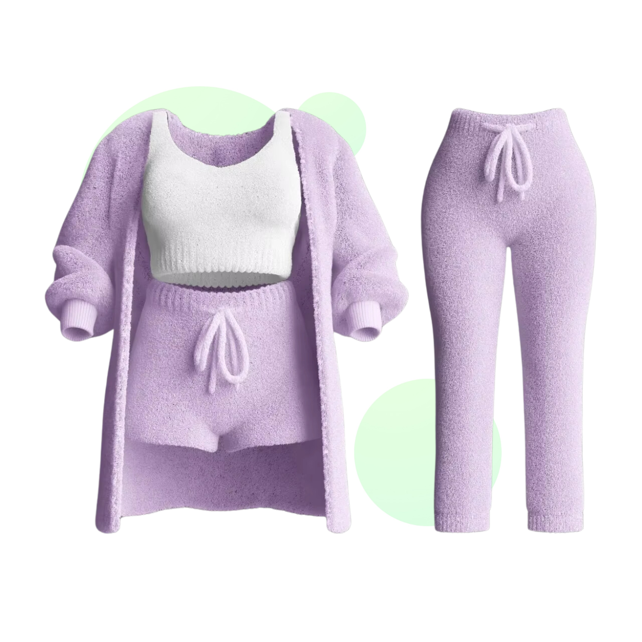 Ensemble Survêtement Complet Femme : Pull, Brassière, Pantalon et Cardigan - Marcherelle