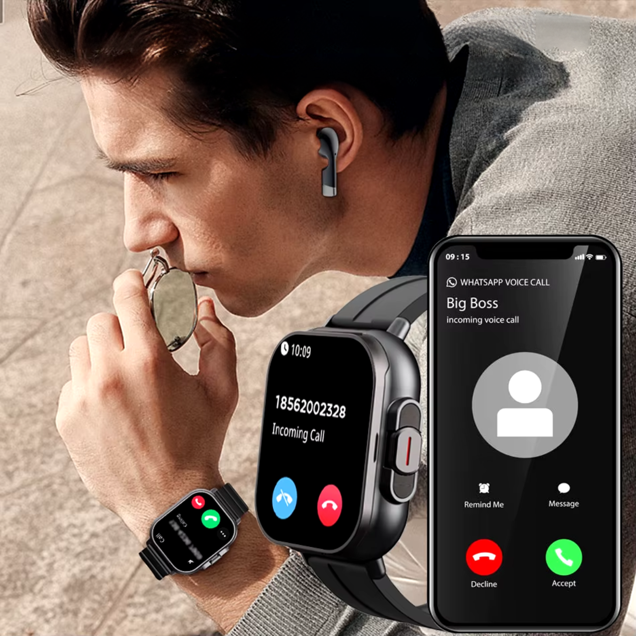 Smartwatch con Cuffie Bluetooth Integrate