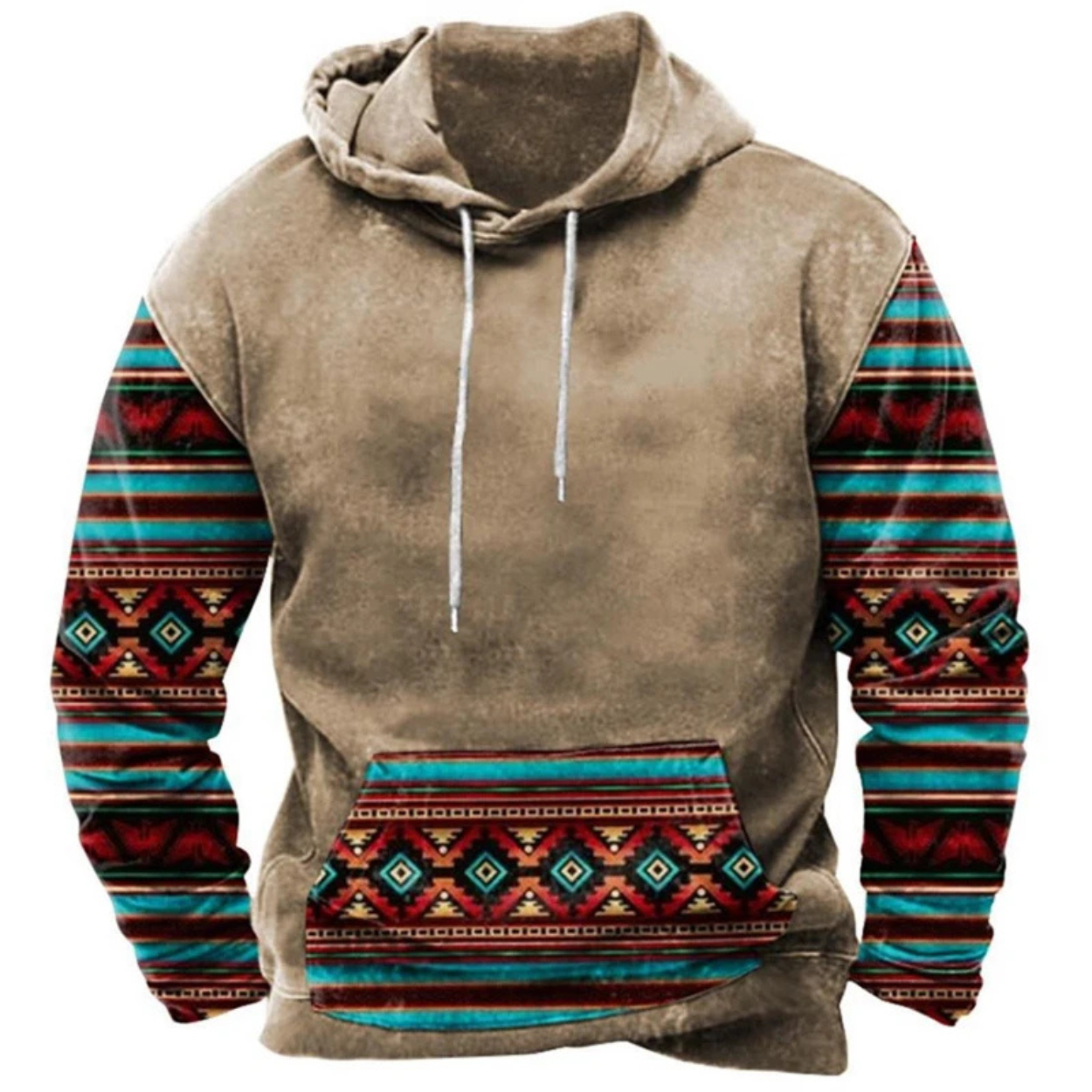 Felpa con Cappuccio Streetwear Stampata Colorata e Confortevole
