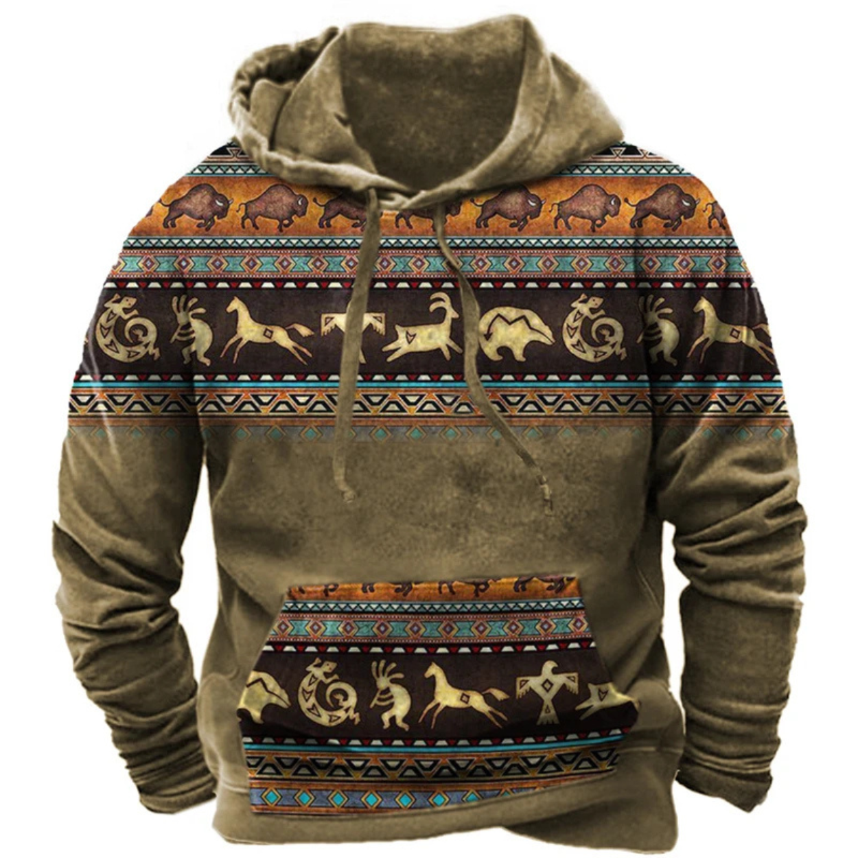 Felpa con Cappuccio Streetwear Stampata Colorata e Confortevole