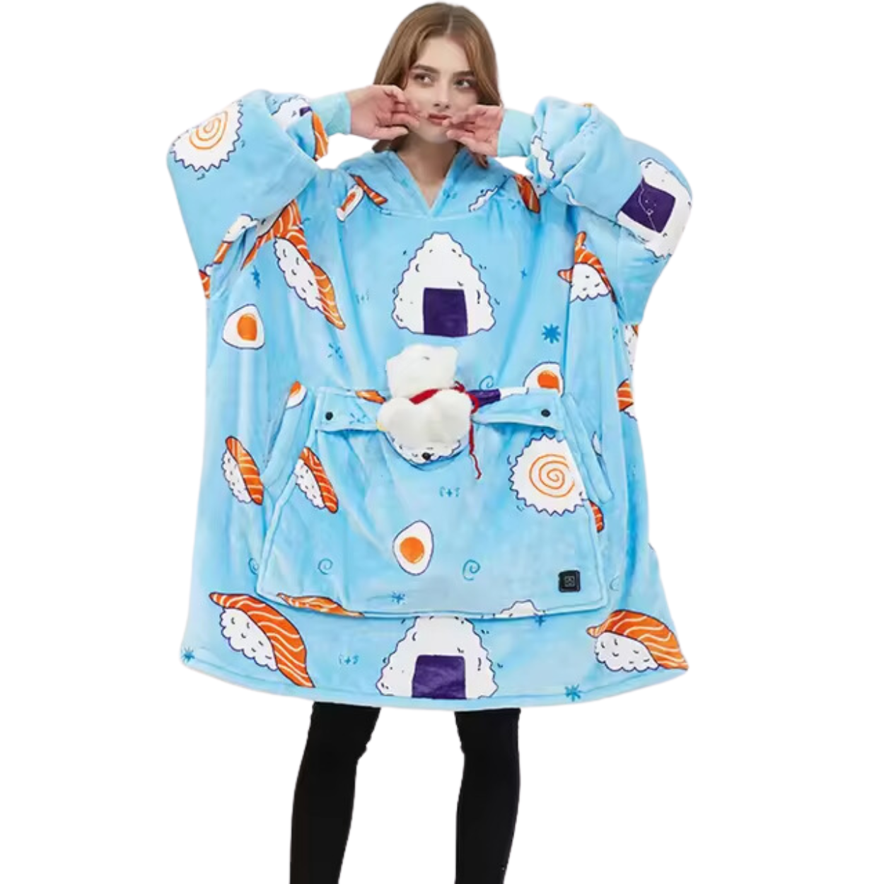 Felpa con Cappuccio Elettrica Riscaldante con Riscaldamento USB