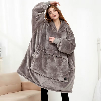 Felpa con Cappuccio Elettrica Riscaldante con Riscaldamento USB