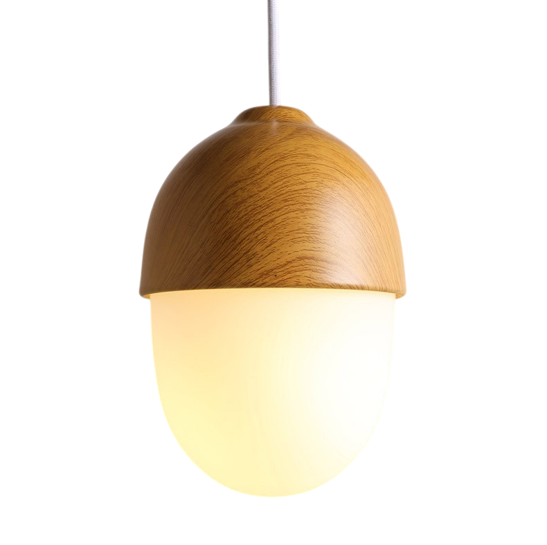 Lampada a sospensione in legno stile nordico chic