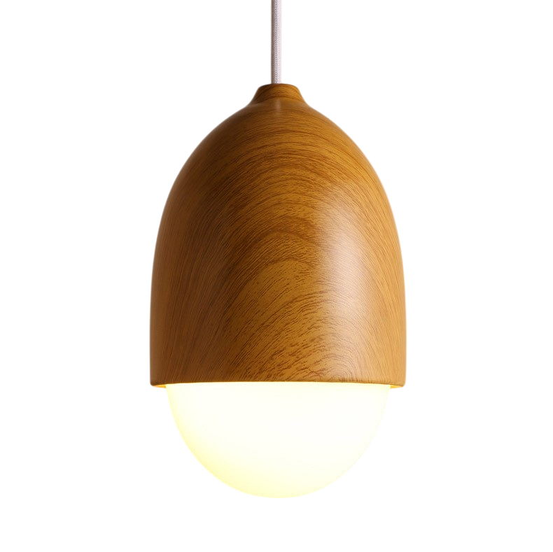 Lampada a sospensione in legno stile nordico chic