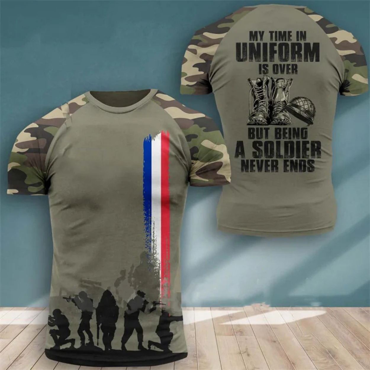 T-shirt Stile Militare Mimetic Uomo