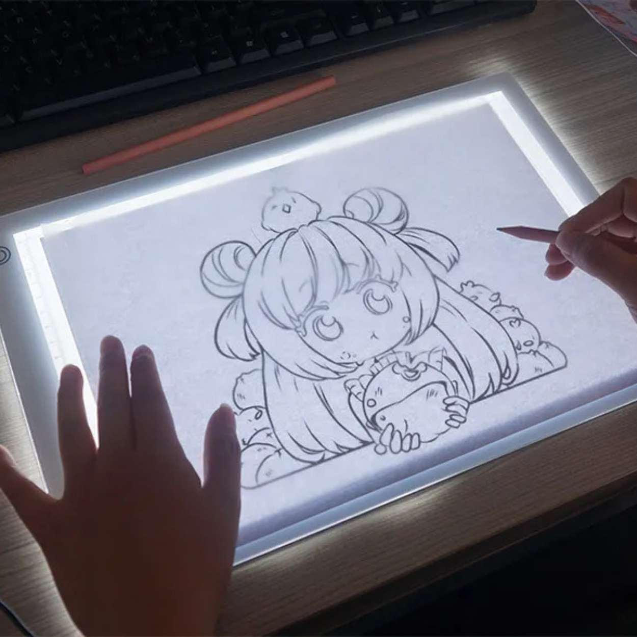 Tavoletta LED con Schermo Grafico Luminoso Regolabile per Disegno