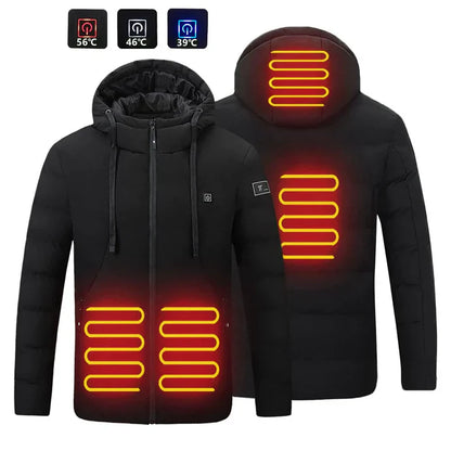 Giacca Calda Elettrica con 4 Zone di Calore Regolabili