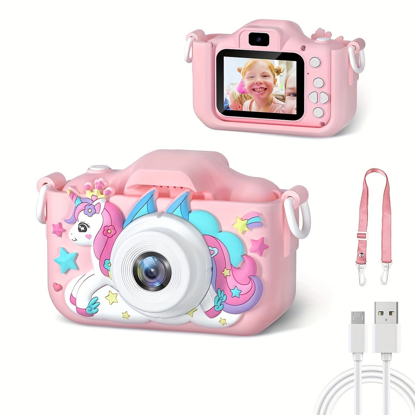 Macchina Fotografica per Bambini Colorata con Fotocamera Giocattolo