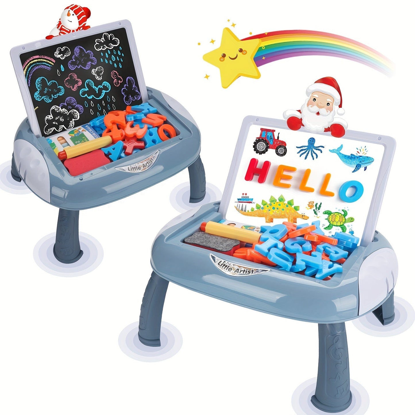 Lavagna Scolastica Reversibile Nero e Bianco con Accessori