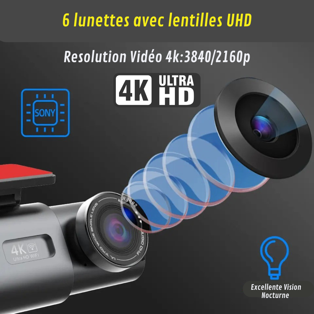 Telecamera Auto 4K Full HD con Registrazione Continua