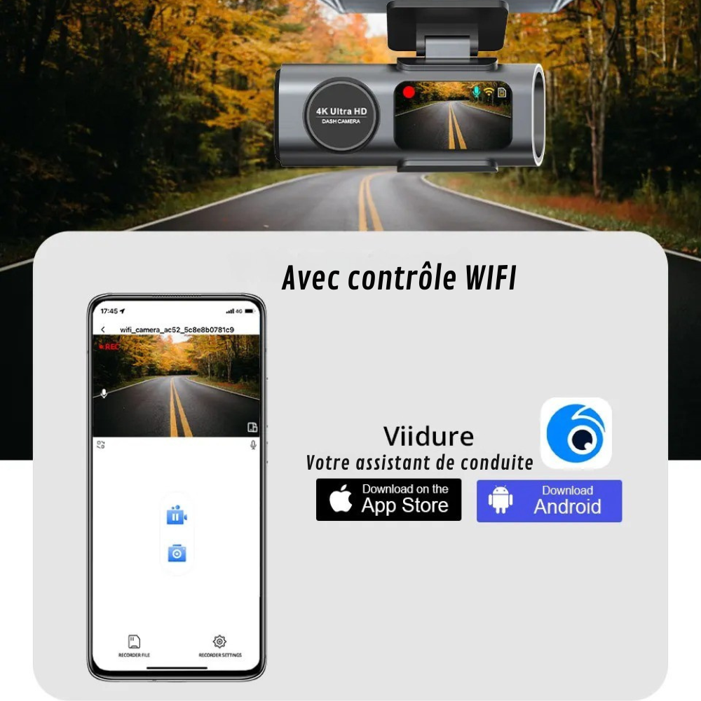 Telecamera Auto 4K Full HD con Registrazione Continua
