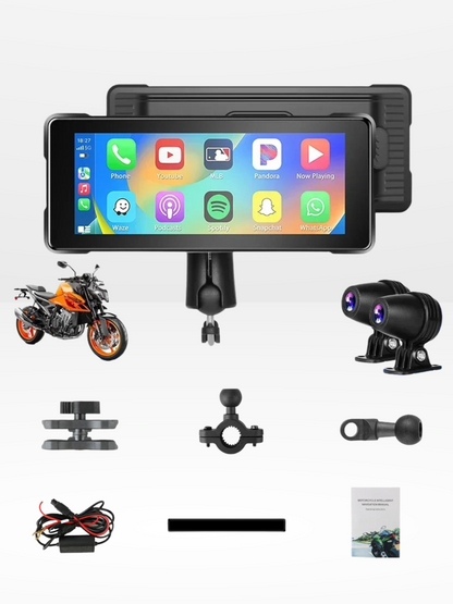 Schermo GPS Moto Impermeabile e Universale per CarPlay