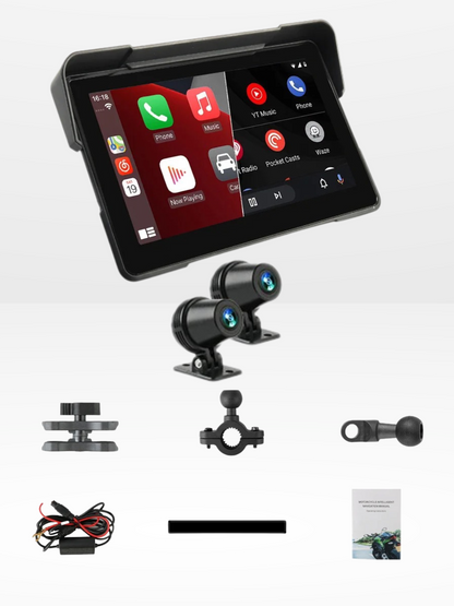 Schermo GPS Moto Impermeabile e Universale per CarPlay