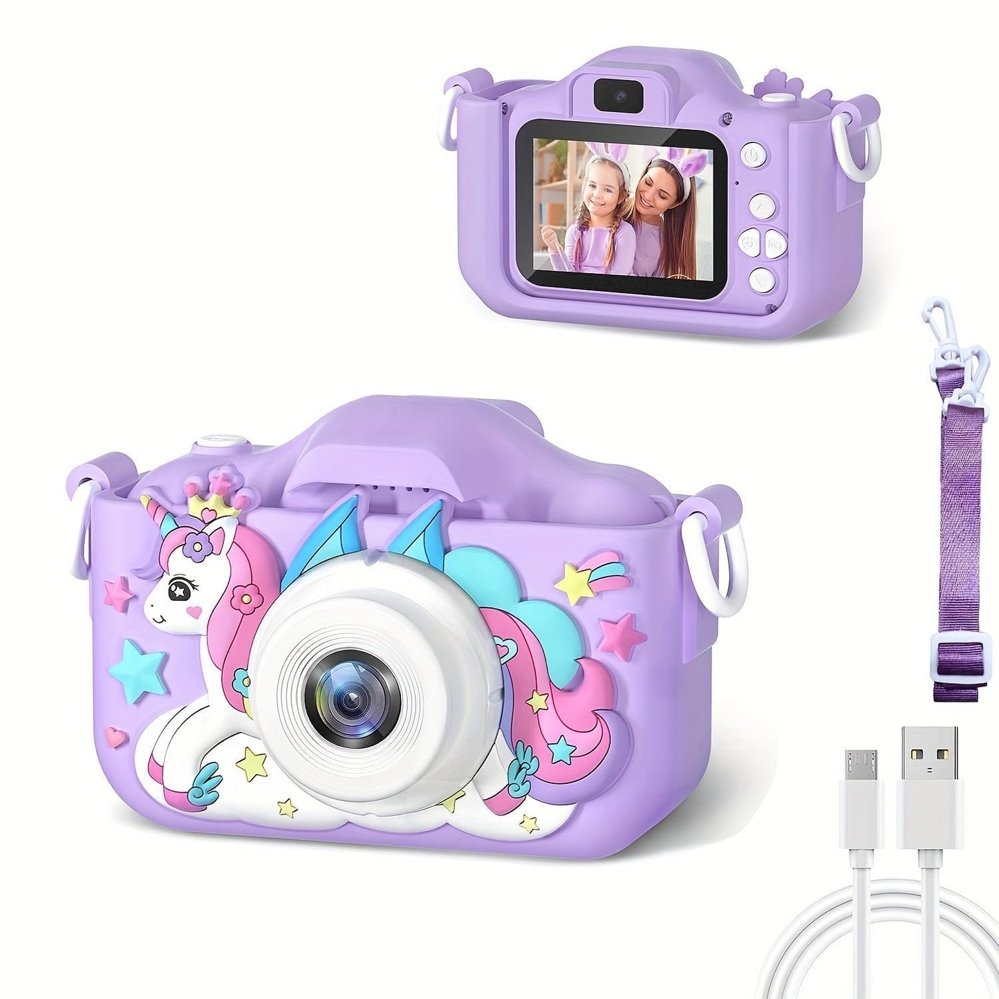 Macchina Fotografica per Bambini Colorata con Fotocamera Giocattolo
