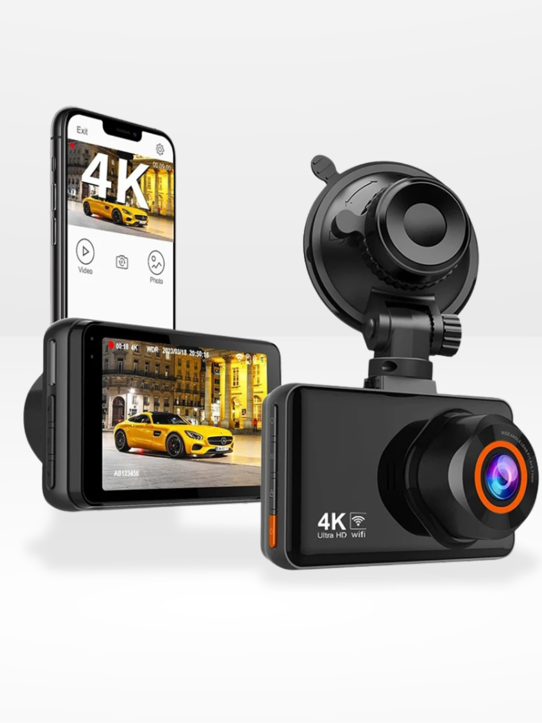 Telecamera per Auto 4K HD con Registrazione Continua