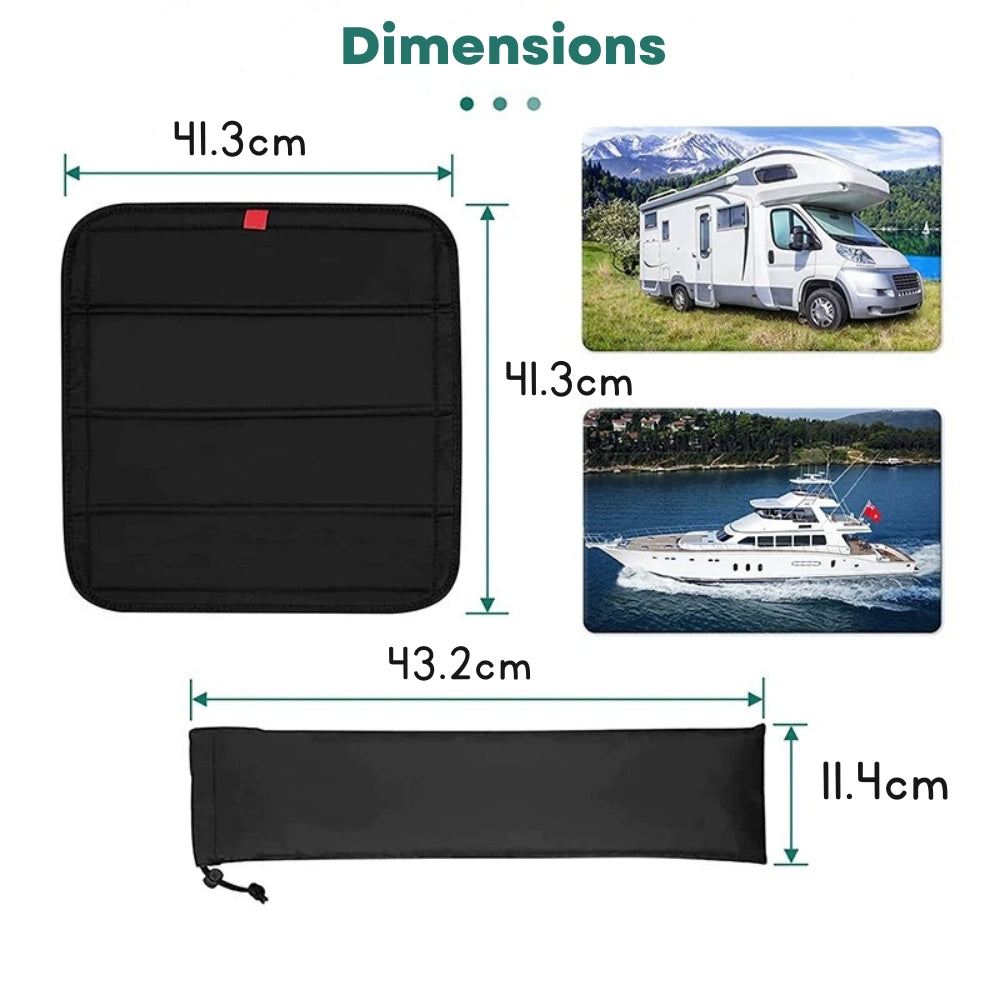 Tenda per finestra caravan arrotolabile ed elegante