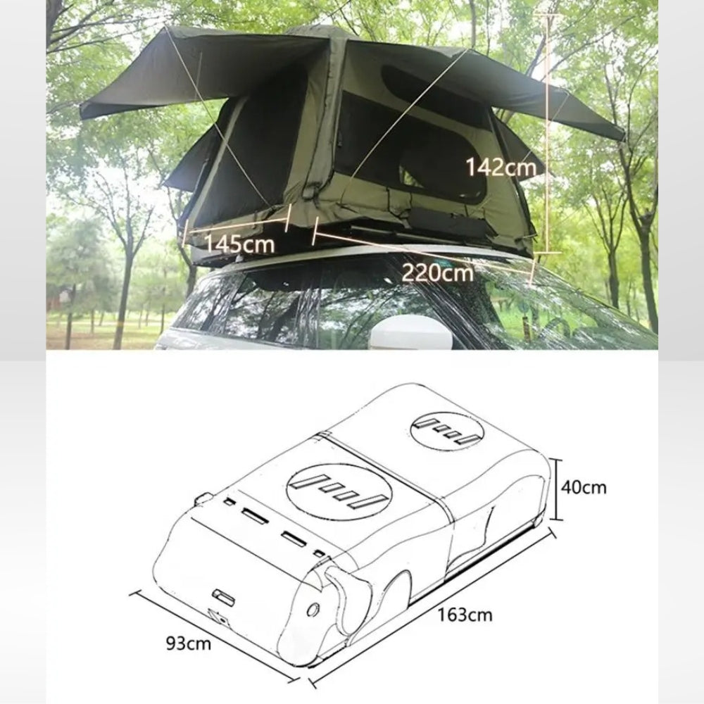 Tenda da Tetto Autoportante per Auto