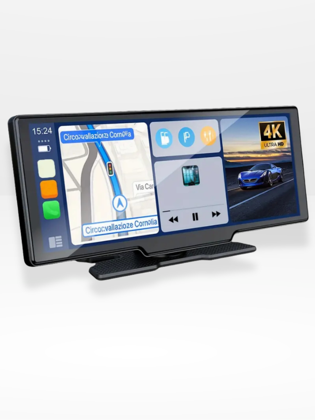 Schermo di Navigazione CarPlay con Telecamera Posteriore Integrata