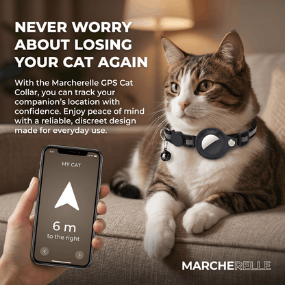 Macherelle™ – Collare GPS per Gatti Senza Abbonamento | Compatibile con iOS e Android