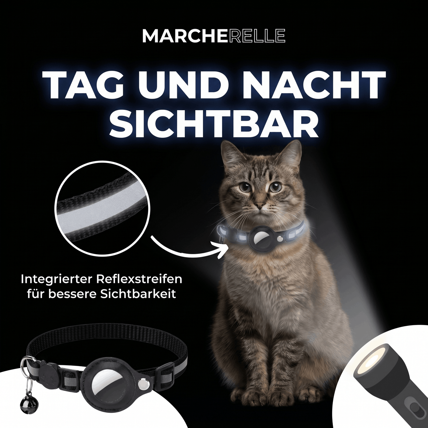 Macherelle™ – Collare GPS per Gatto Senza Abbonamento | Compatibile con iOS e Android