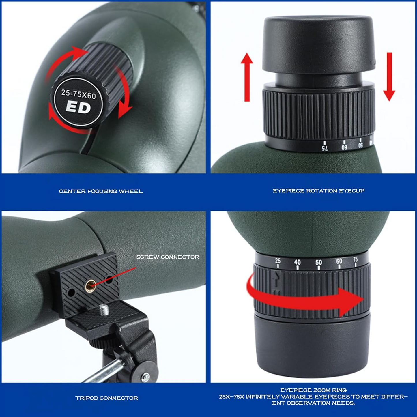Marcherelle™ – Monoculare Zoom 15–45× per Osservazione Chiara