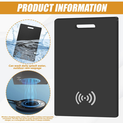 Marcherelle™ – Carta di Monitoraggio Portafoglio Ricaricabile, Compatibile con Apple Find My