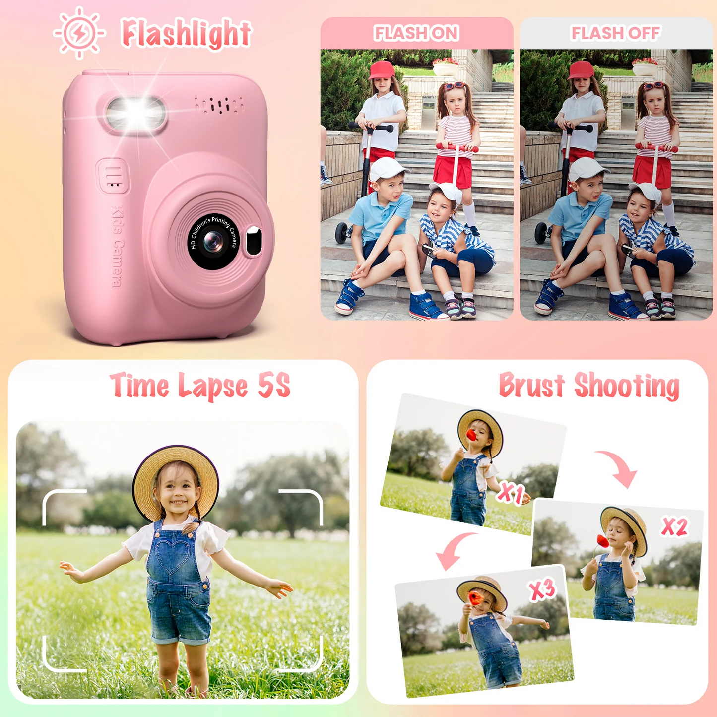 Marcherelle™ – Fotocamera Istantanea per Bambini per Creatività Divertente