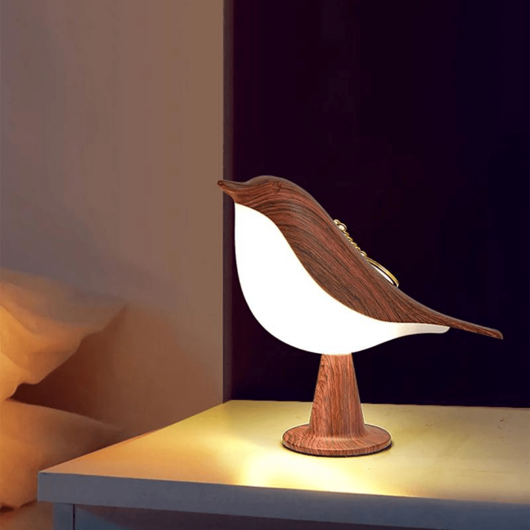 Lampada da tavolo elegante design uccello