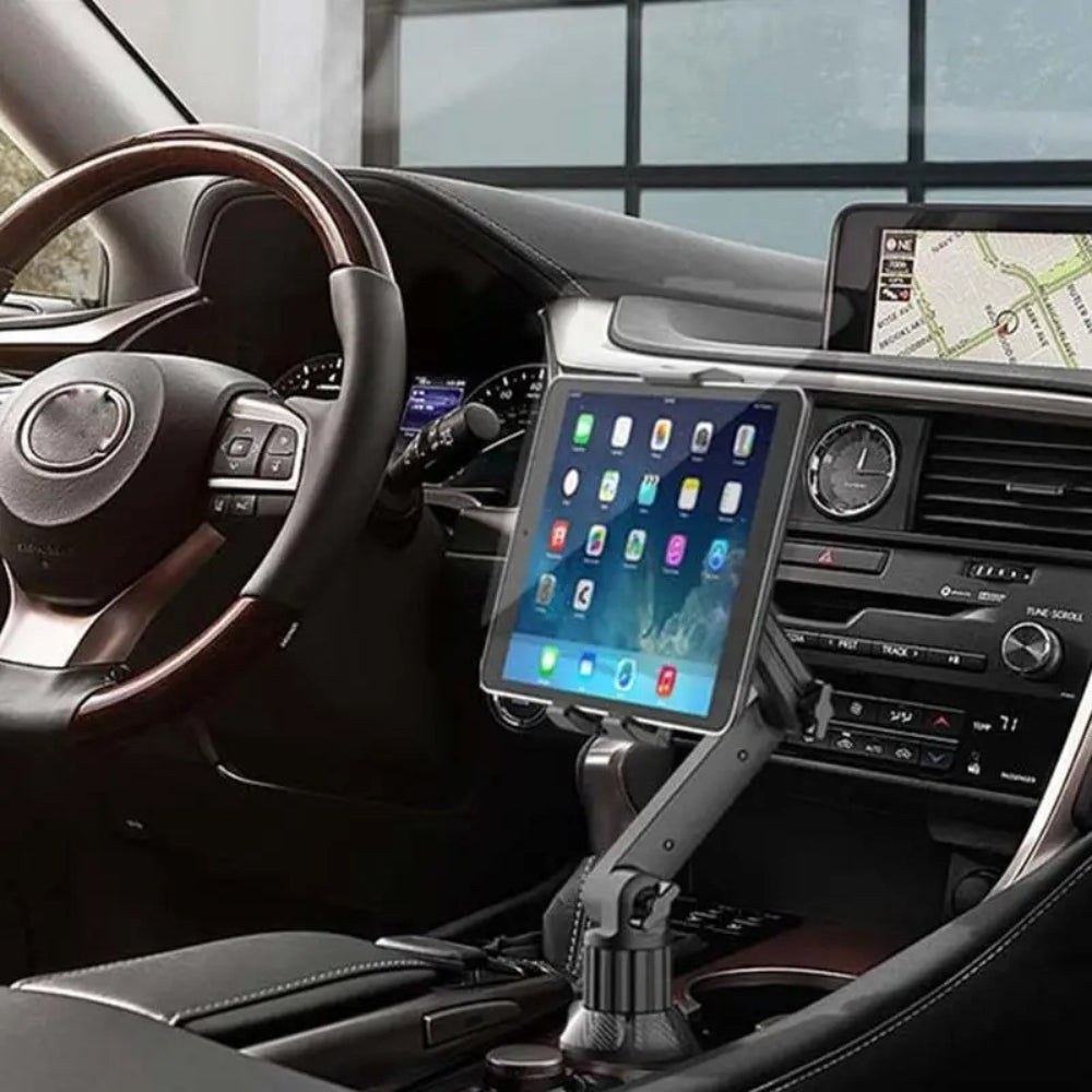 Supporto Tablet con Portabicchiere Regolabile