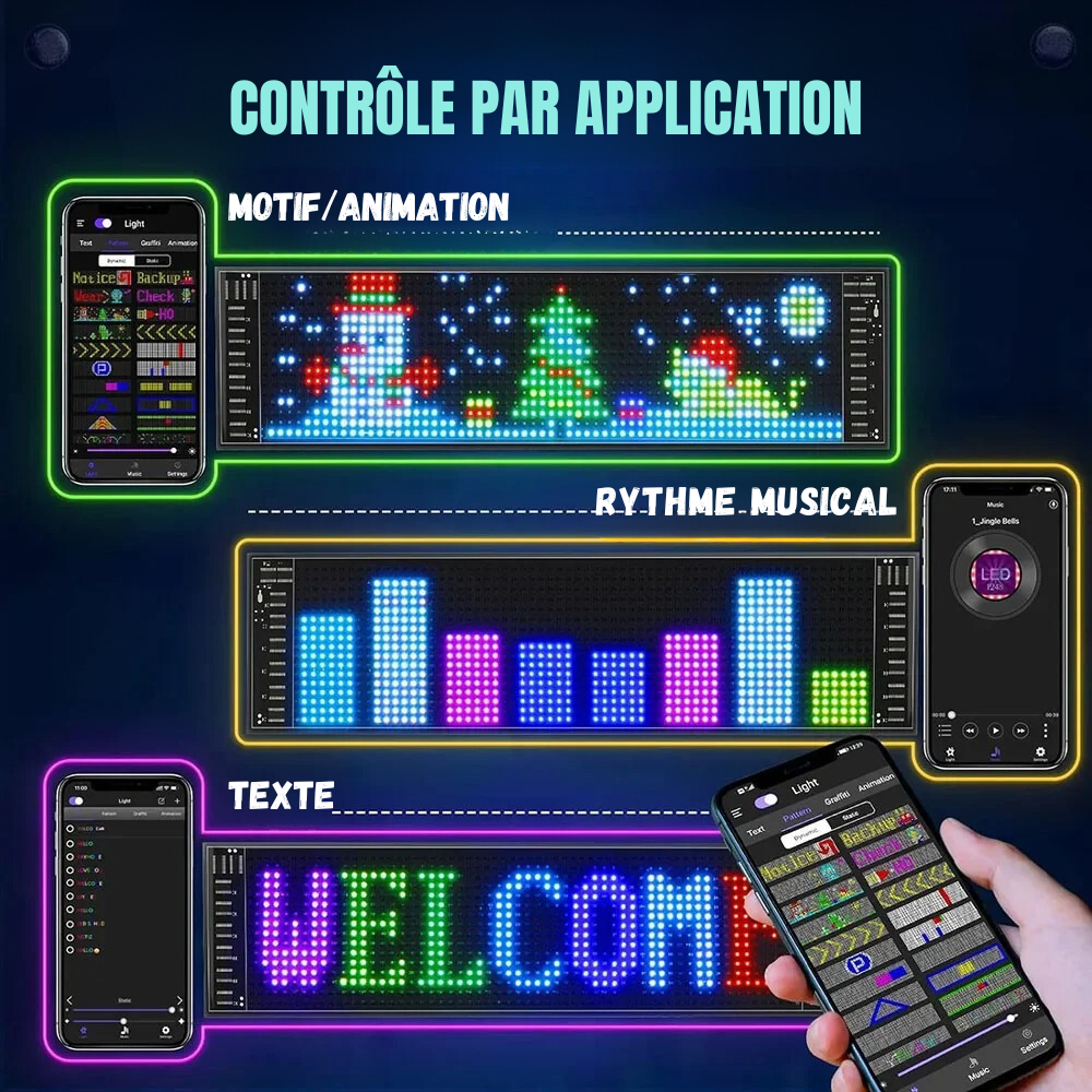 Pannello LED Auto Personalizzabile e Regolabile