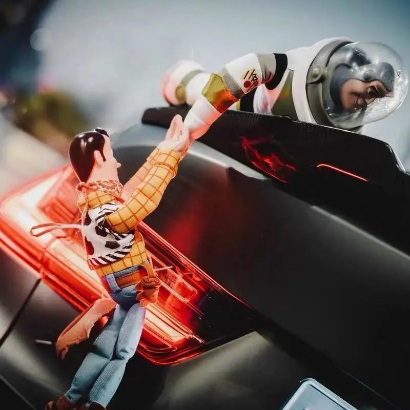 Giocattolo Peluche Disney Woody e Buzz da Appendere per Auto