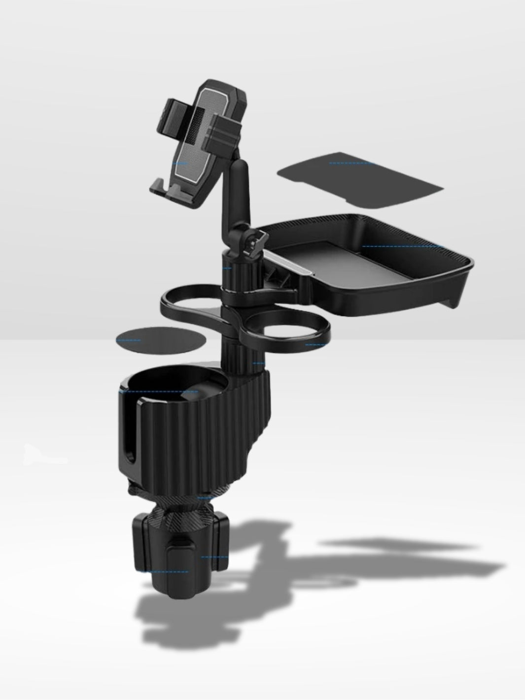 Supporto telefono auto con portabicchiere pratico