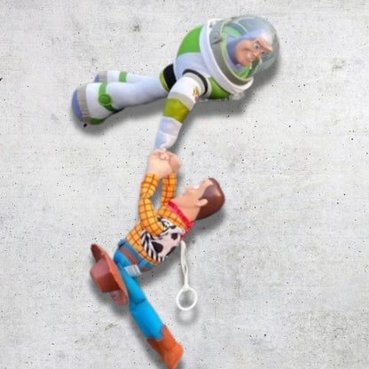 Giocattolo Peluche Disney Woody e Buzz da Appendere per Auto